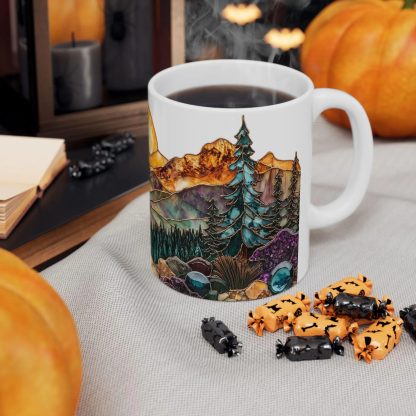 Mountain Forest Colored Glass Mug - Image 5