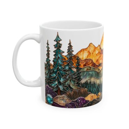 Mountain Forest Colored Glass Mug - Image 3