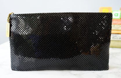 Vintage black metal mesh clutch - Image 2