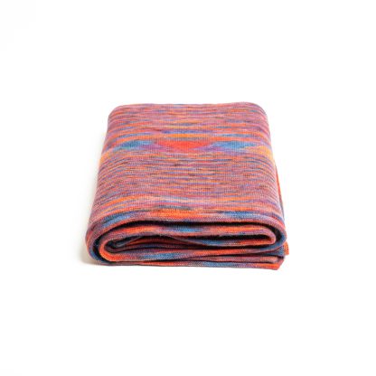 Artistic heathered striped wool blend throw blanket - Image 7