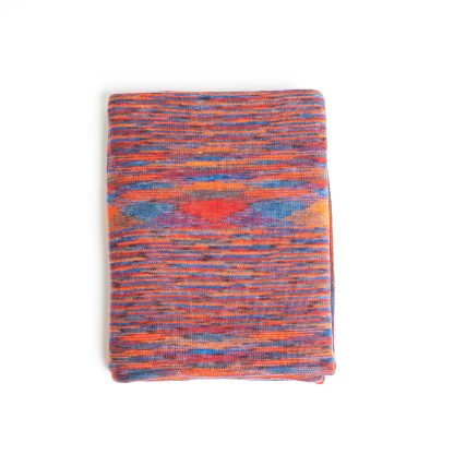 Artistic heathered striped wool blend throw blanket - Image 6