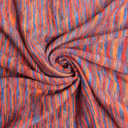 Artistic heathered striped wool blend throw blanket - Image 5