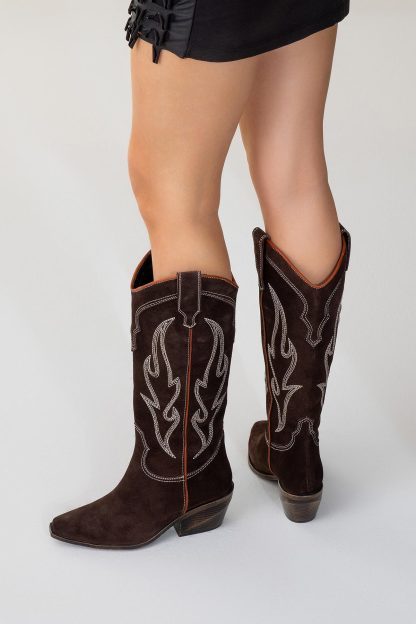 Vintage Western Embroidered Cowboy Boots - Image 3