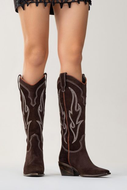 Vintage Western Embroidered Cowboy Boots