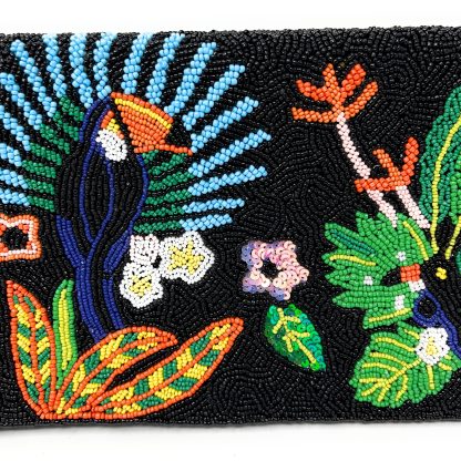 Jungle Toucan Hand-Beaded Clutch - Image 6