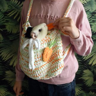 Pastoral carrot knitted pet bag