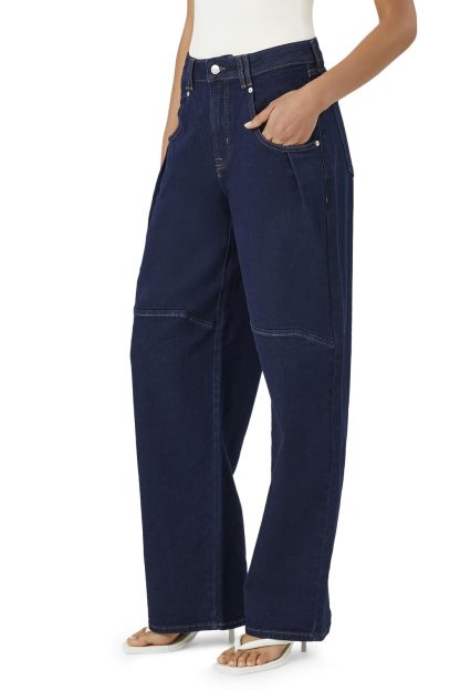 Dark blue workwear straight-leg jeans - Image 3