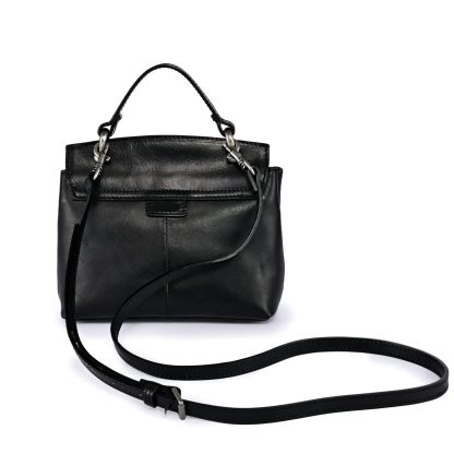 Vintage top-grain cowhide lock small square bag - Image 5
