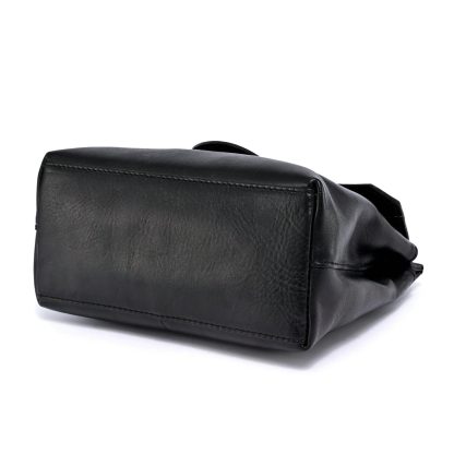 Vintage top-grain cowhide lock small square bag - Image 4