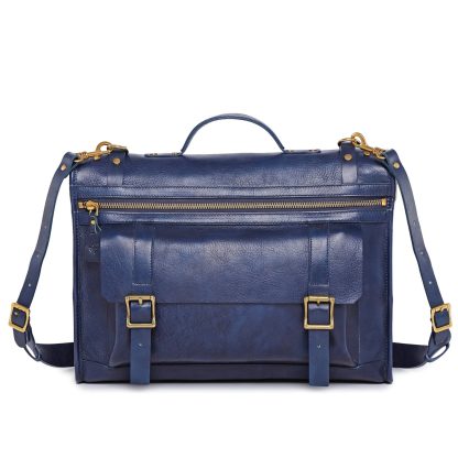 Vintage top-grain cowhide multi-back briefcase - Image 9