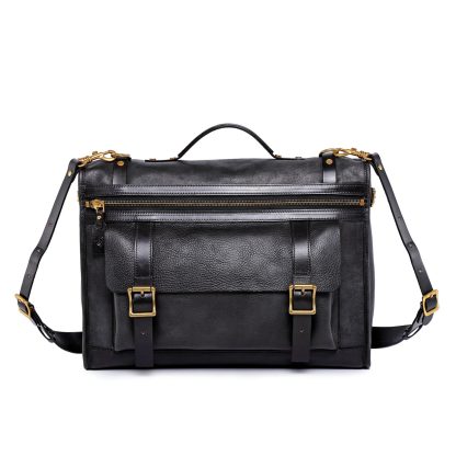 Vintage top-grain cowhide multi-back briefcase - Image 8