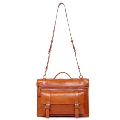 Vintage top-grain cowhide multi-back briefcase - Image 7