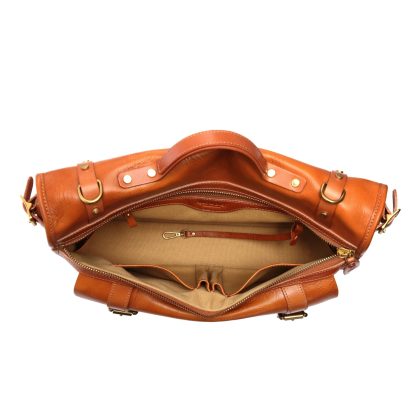 Vintage top-grain cowhide multi-back briefcase - Image 6