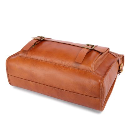 Vintage top-grain cowhide multi-back briefcase - Image 3