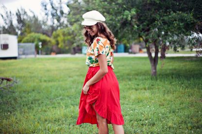 Red ruffled skirt - Image 8