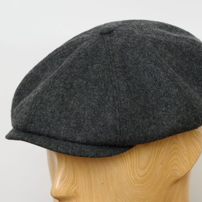 Dark gray wool newsboy cap - Image 8