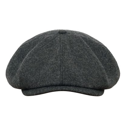 Dark gray wool newsboy cap - Image 6