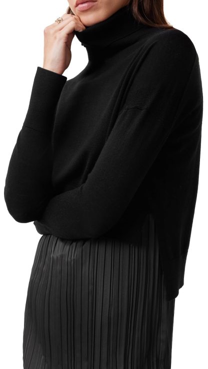 Black turtleneck knit dress - Image 4
