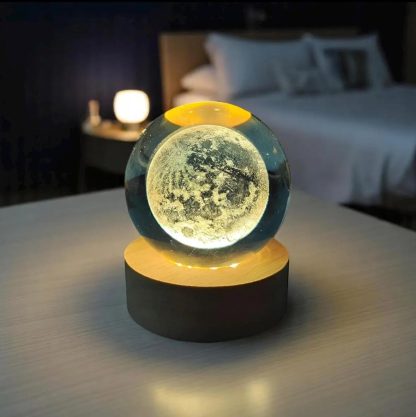 Inner-carved crystal moon night light ornament - Image 6