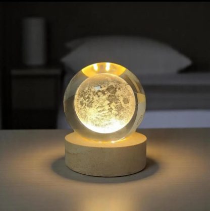Inner-carved crystal moon night light ornament - Image 4