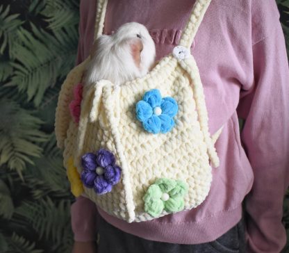 Spring Flower Knitted Pet Bag - Image 2