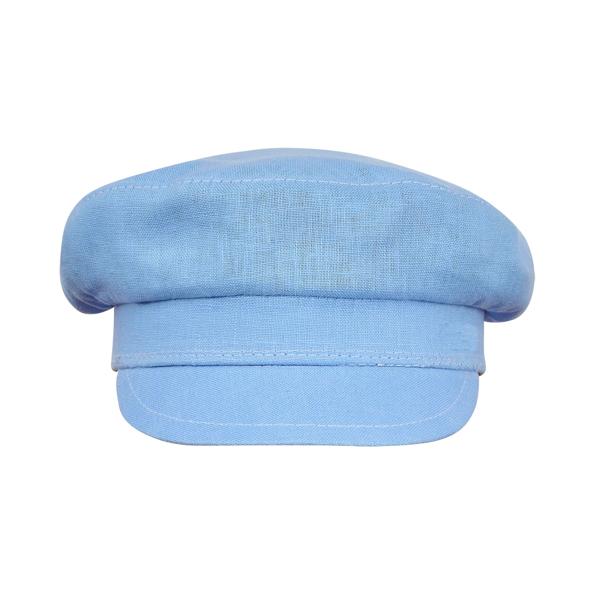 Fresh light blue linen beret - Image 4