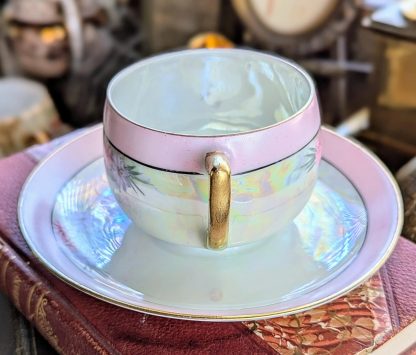 Colorful hand-painted floral cup and saucer set - Image 5