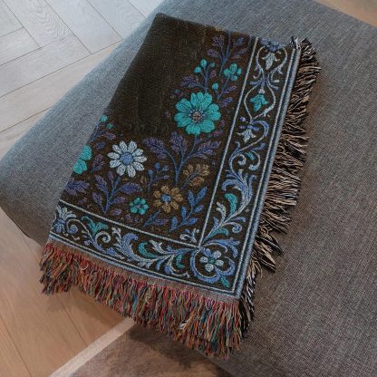 Mysterious fantasy black cat jacquard blanket - Image 2