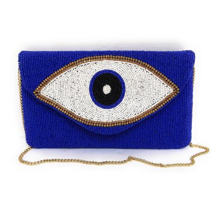 Mystical Guardian Eye Hand-Beaded Clutch - Image 4