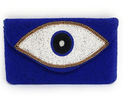 Mystical Guardian Eye Hand-Beaded Clutch - Image 3