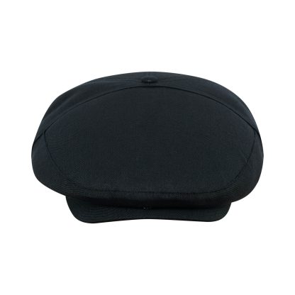 Classic Black Linen Newsboy Cap - Image 4