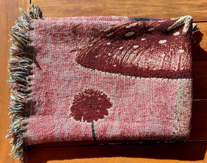 Natural style frog mushroom jacquard blanket - Image 2