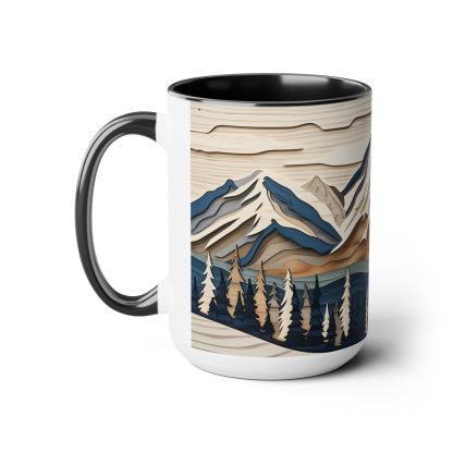 Layered mountain relief mug - Image 3