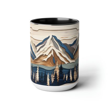 Layered mountain relief mug - Image 2
