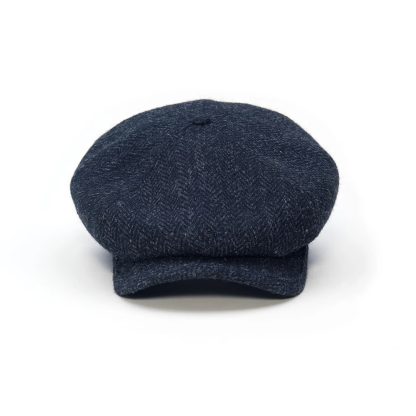 Vintage Herringbone Tweed Newsboy Hat - Image 4