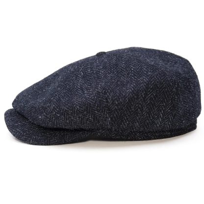 Vintage Herringbone Tweed Newsboy Hat - Image 3