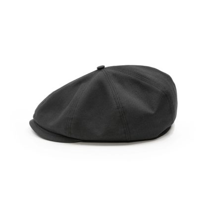 Simple classic black retro newsboy cap - Image 7