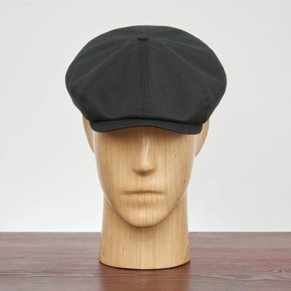 Simple classic black retro newsboy cap - Image 4
