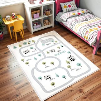 Nordic style town road children's carpet