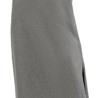 Gray round neck short sleeve long dress