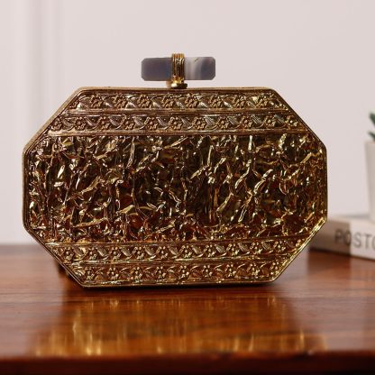 Vintage mother-of-pearl octagonal evening bag - Image 2