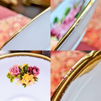 Hand-painted rose bone china cup and saucer set - Image 8