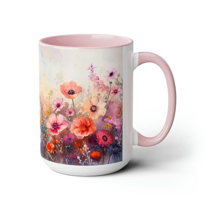 Watercolor floral mug