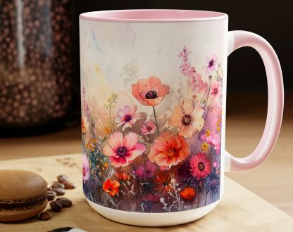 Watercolor floral mug - Image 4