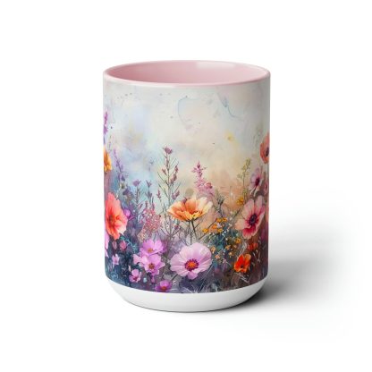 Watercolor floral mug - Image 2
