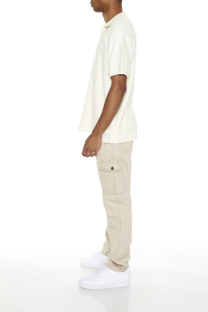 Retro workwear-style khaki straight-leg casual pants - Image 3