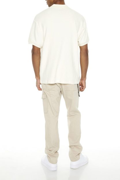 Retro workwear-style khaki straight-leg casual pants - Image 2