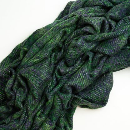 Forest Green and Purple Mixed Tassel Throw Blanket - Image 10