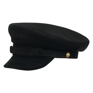 Black corduroy vintage beret