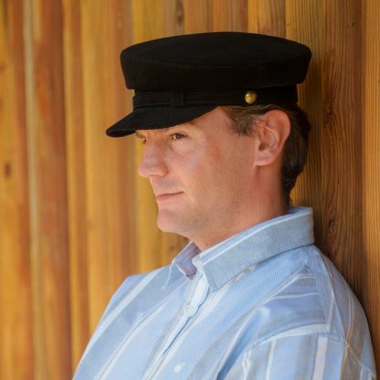 Black corduroy vintage beret - Image 4